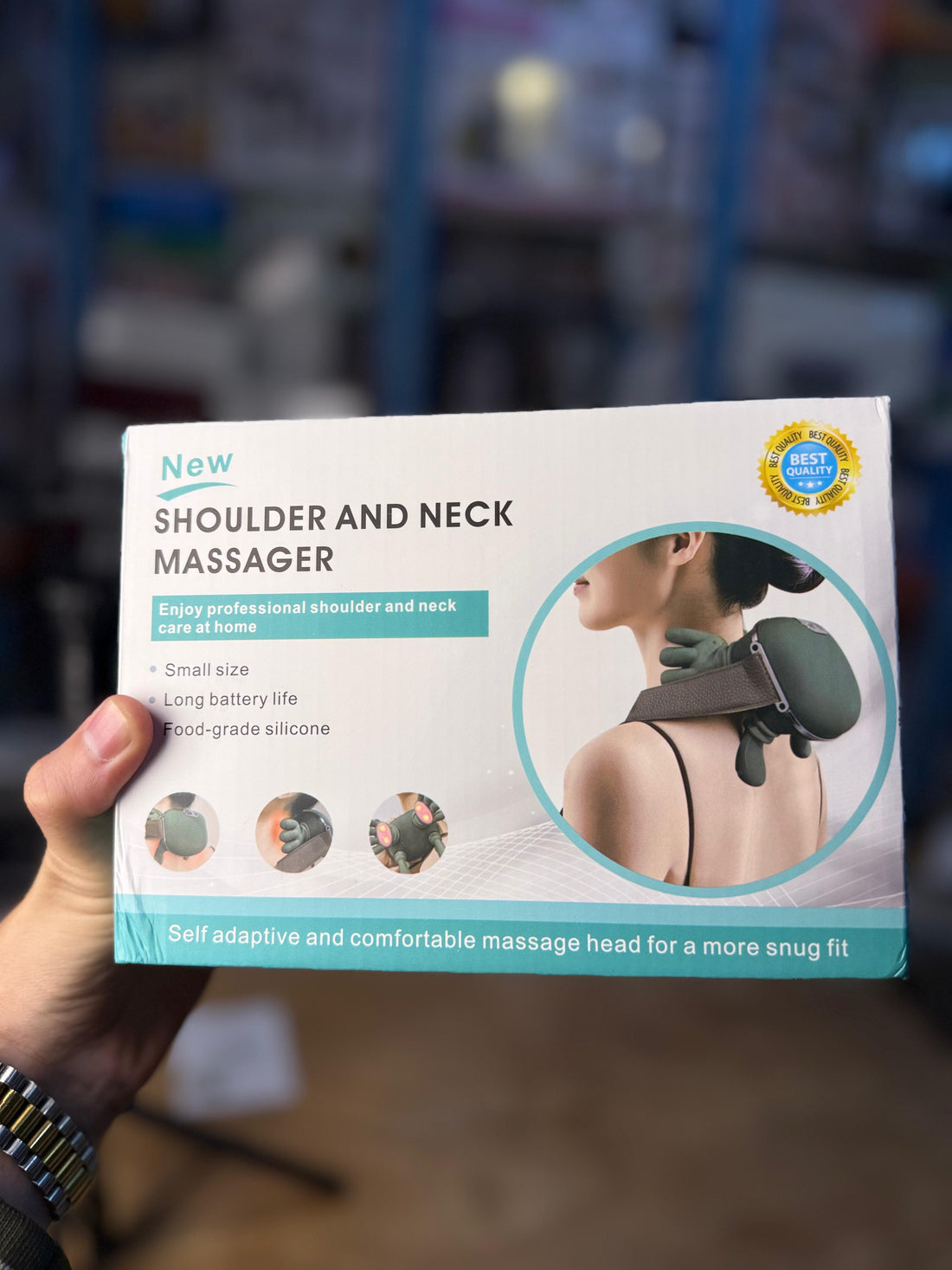 Wireless Heated Shiatsu Neck & Shoulder Massager